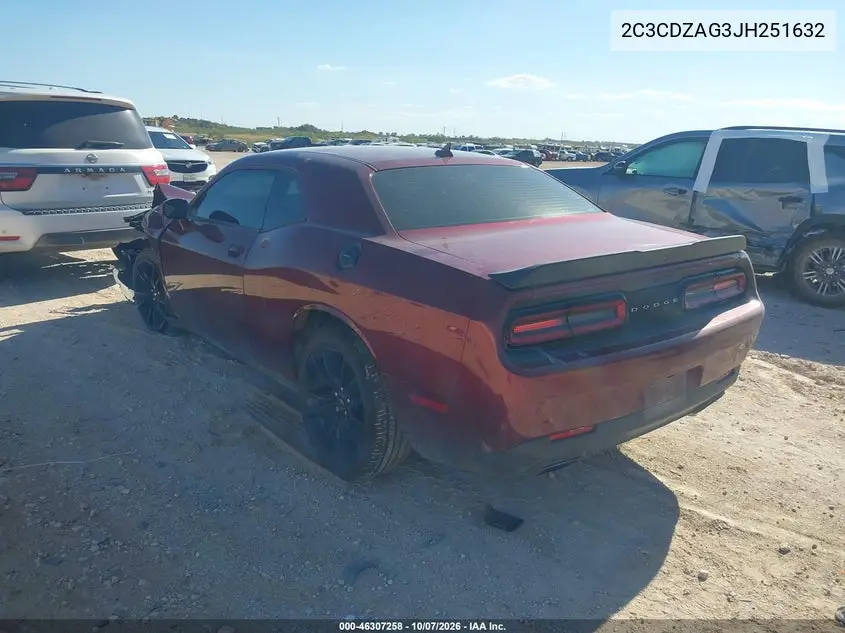 2018 DODGE CHALLENGER VIN 2C3CDZAG3JH251632 — фото 3