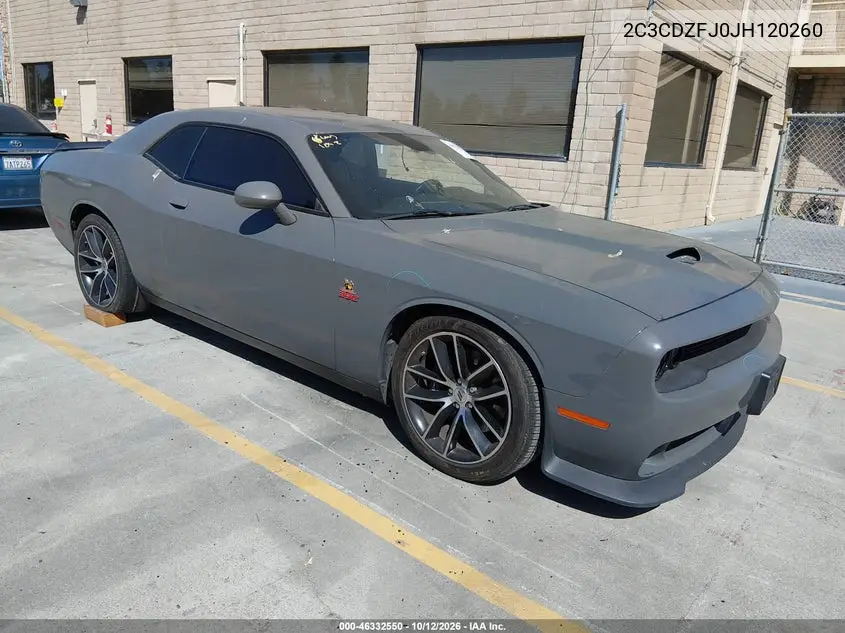 DODGE CHALLENGER 2018, VIN 2C3CDZFJ0JH120260