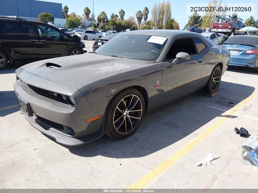 2018 DODGE CHALLENGER VIN 2C3CDZFJ0JH120260 — фото 2