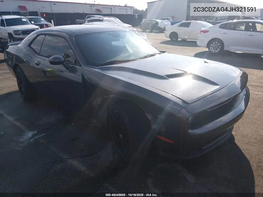 DODGE CHALLENGER 2018, VIN 2C3CDZAG4JH321591