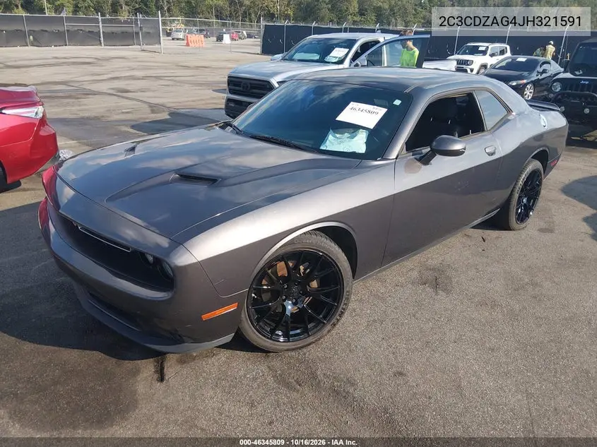 2018 DODGE CHALLENGER VIN 2C3CDZAG4JH321591 — фото 2