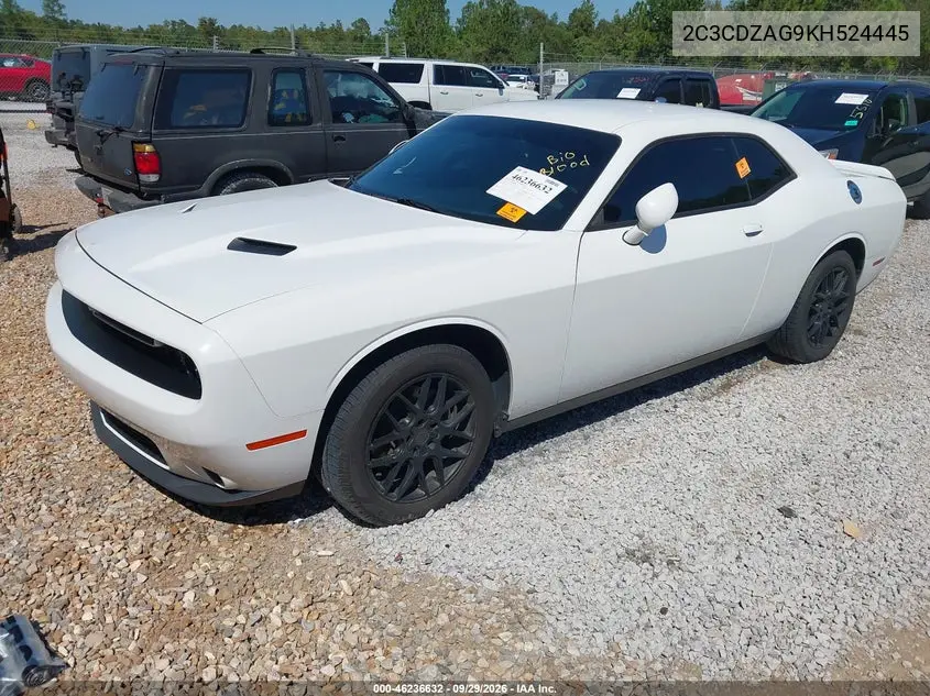 2019 DODGE CHALLENGER VIN 2C3CDZAG9KH524445 — фото 2