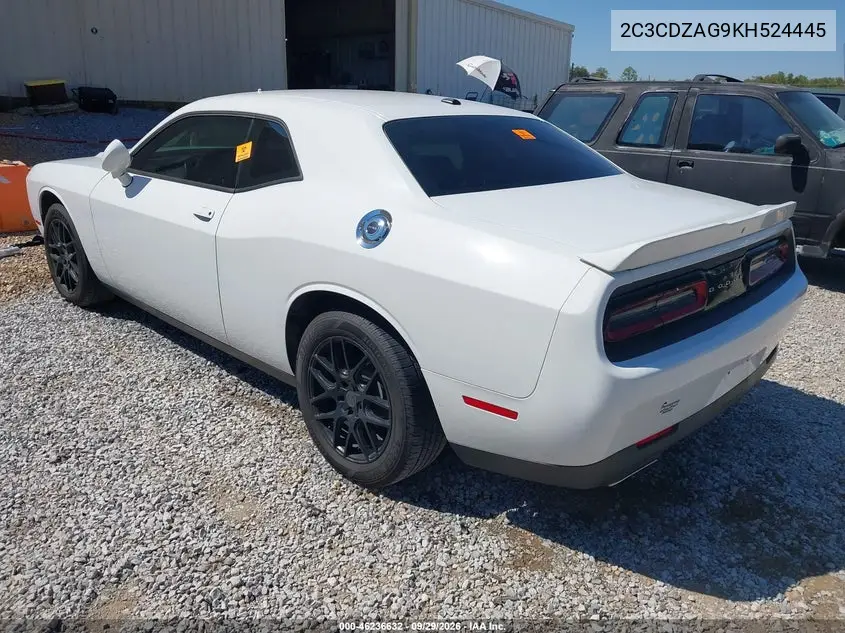 2019 DODGE CHALLENGER VIN 2C3CDZAG9KH524445 — фото 3