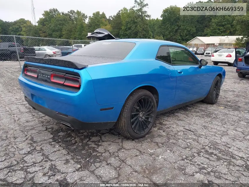 2019 DODGE CHALLENGER VIN 2C3CDZAG6KH669359 — фото 4