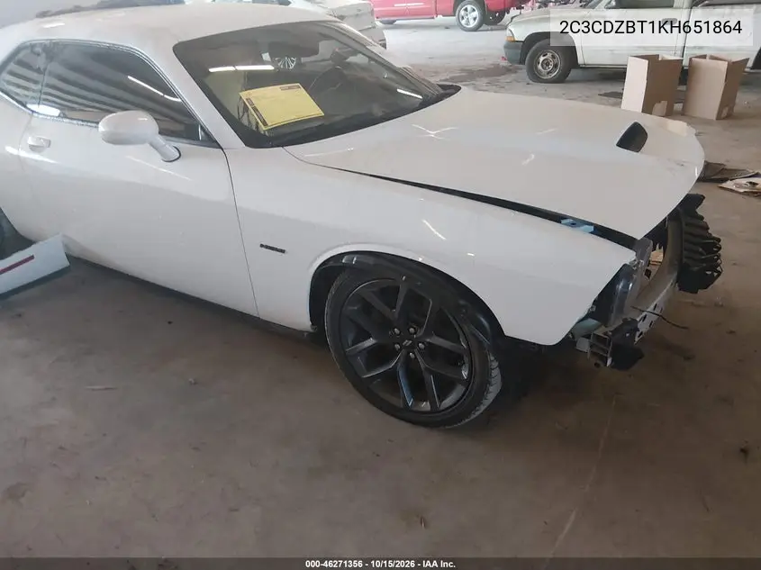 DODGE CHALLENGER 2019, VIN 2C3CDZBT1KH651864