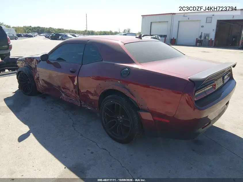 2019 DODGE CHALLENGER VIN 2C3CDZFJ4KH723794 — фото 3