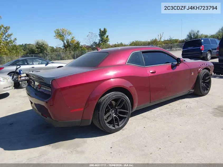 2019 DODGE CHALLENGER VIN 2C3CDZFJ4KH723794 — фото 4