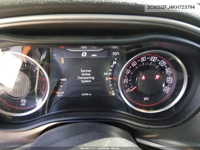 2019 DODGE CHALLENGER VIN 2C3CDZFJ4KH723794 — фото 7