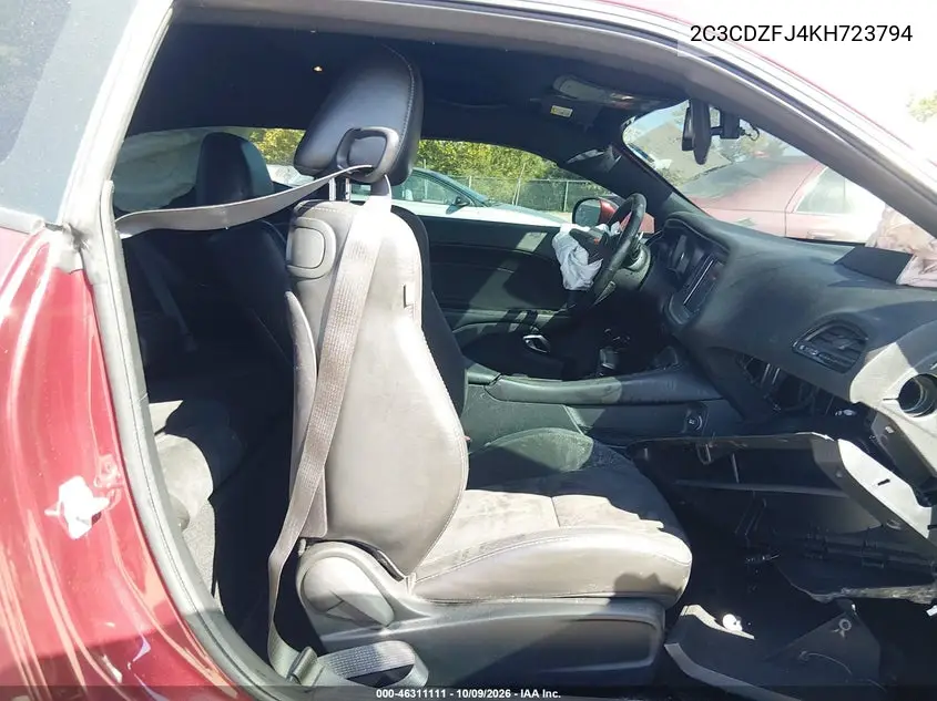 2019 DODGE CHALLENGER VIN 2C3CDZFJ4KH723794 — фото 8