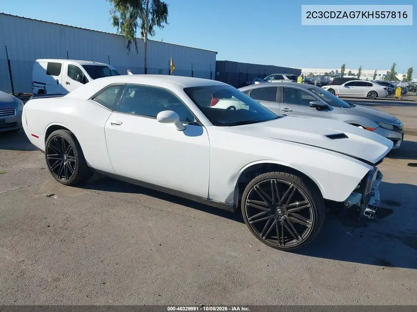 DODGE CHALLENGER 2019, VIN 2C3CDZAG7KH557816