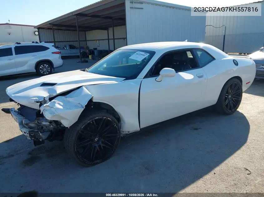 2019 DODGE CHALLENGER VIN 2C3CDZAG7KH557816 — фото 2