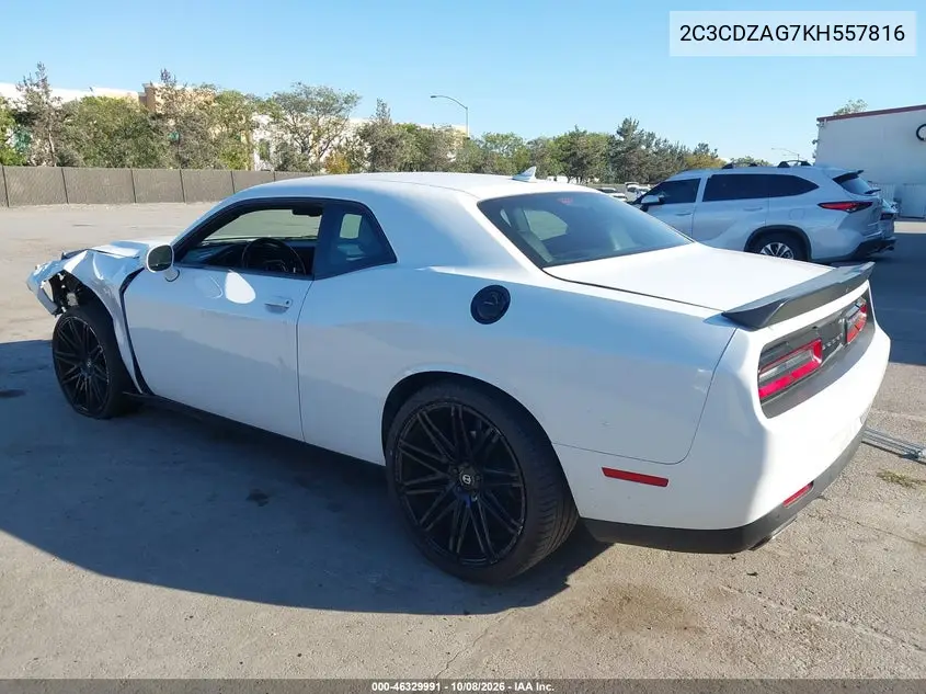 2019 DODGE CHALLENGER VIN 2C3CDZAG7KH557816 — фото 3