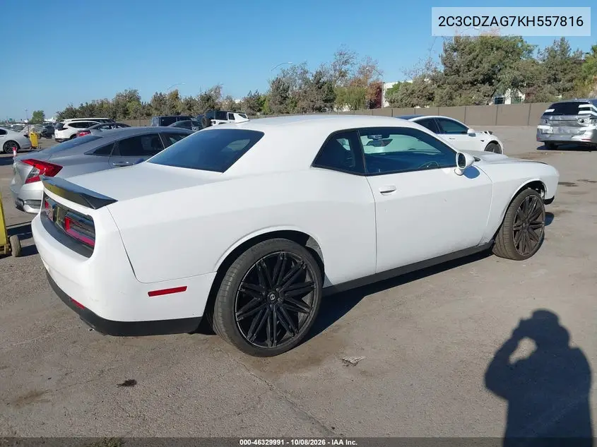 2019 DODGE CHALLENGER VIN 2C3CDZAG7KH557816 — фото 4