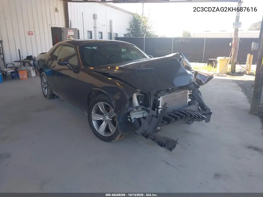DODGE CHALLENGER 2019, VIN 2C3CDZAG2KH687616