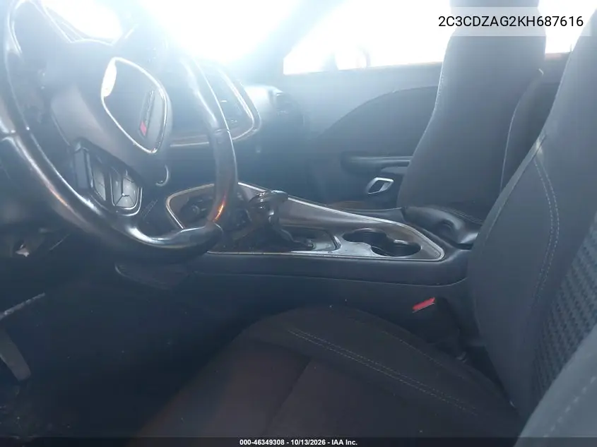 2019 DODGE CHALLENGER VIN 2C3CDZAG2KH687616 — фото 5