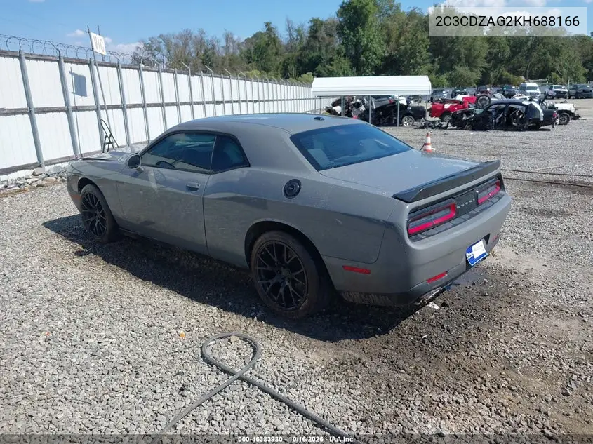 2019 DODGE CHALLENGER VIN 2C3CDZAG2KH688166 — фото 3