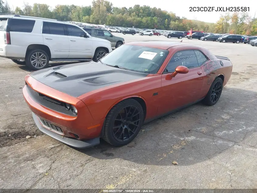 2020 DODGE CHALLENGER VIN 2C3CDZFJXLH235581 — фото 2