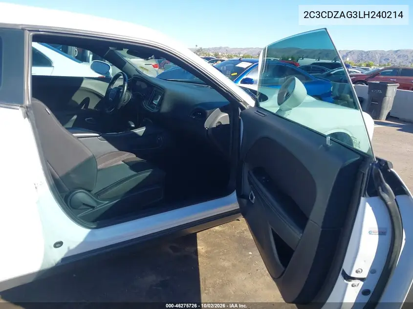 2020 DODGE CHALLENGER VIN 2C3CDZAG3LH240214 — фото 5