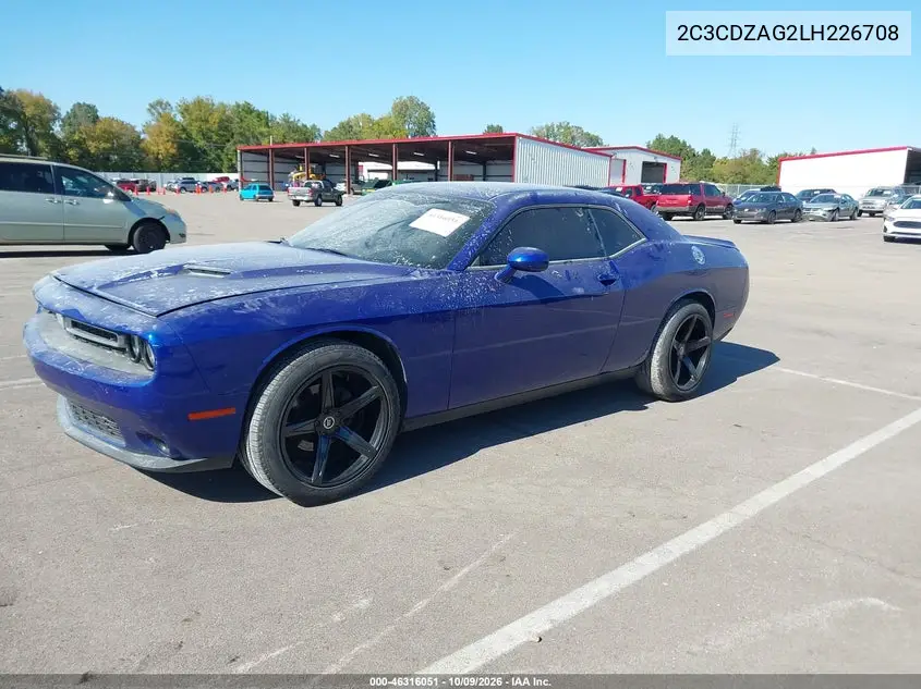 2020 DODGE CHALLENGER VIN 2C3CDZAG2LH226708 — фото 2