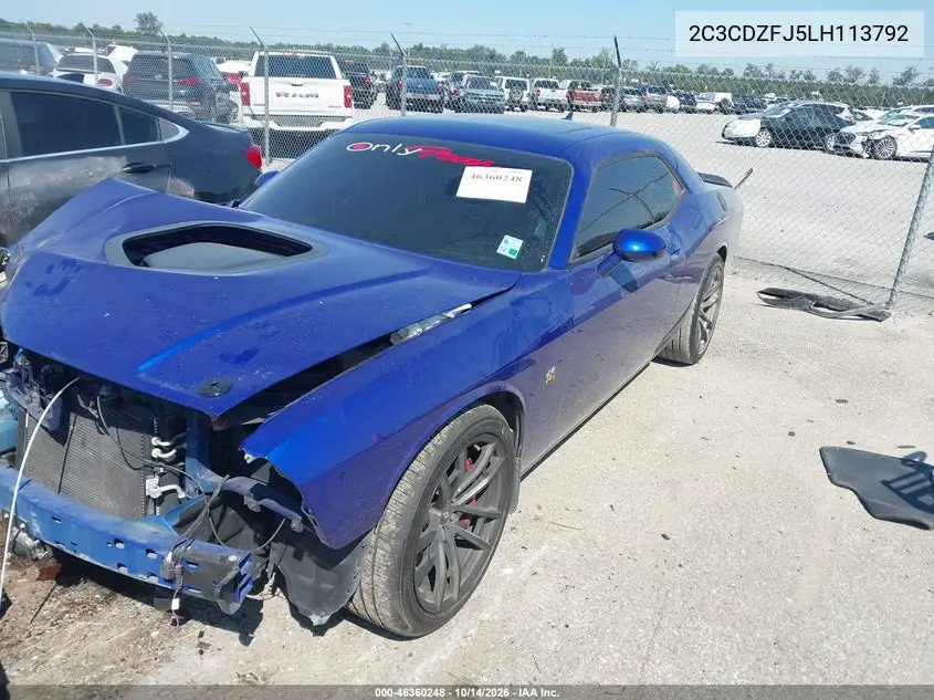 2020 DODGE CHALLENGER VIN 2C3CDZFJ5LH113792 — фото 2