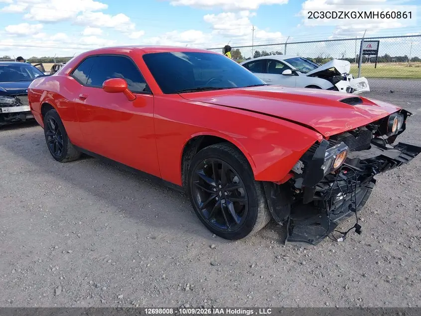 DODGE CHALLENGER 2021, VIN 2C3CDZKGXMH660861