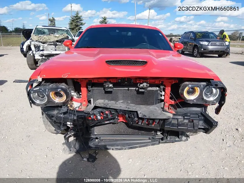 2021 DODGE CHALLENGER VIN 2C3CDZKGXMH660861 — фото 12