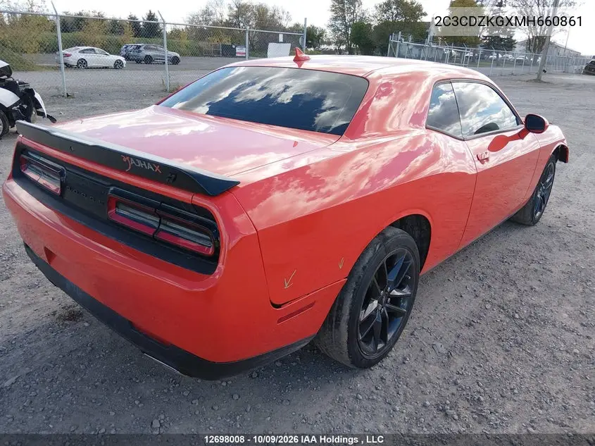 2021 DODGE CHALLENGER VIN 2C3CDZKGXMH660861 — фото 4