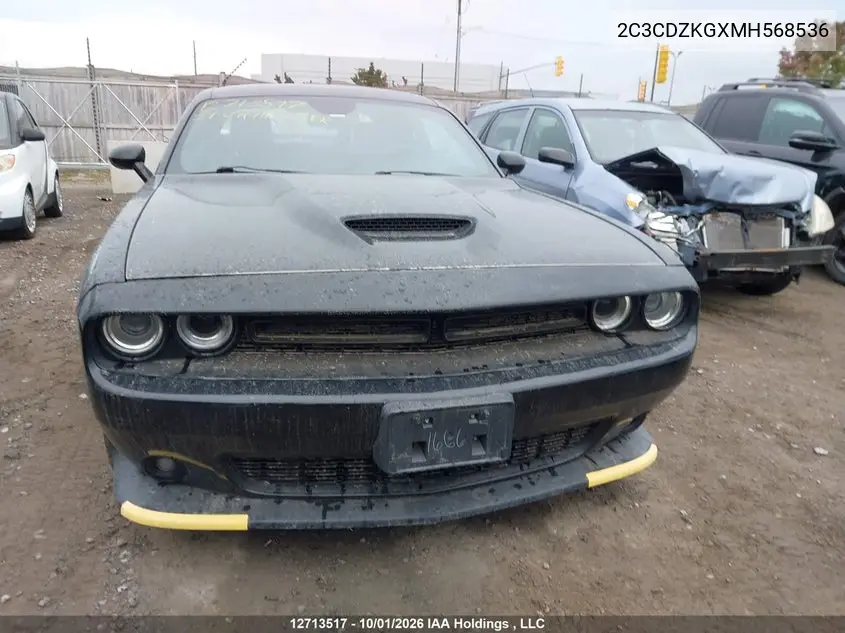 2021 DODGE CHALLENGER VIN 2C3CDZKGXMH568536 — фото 12