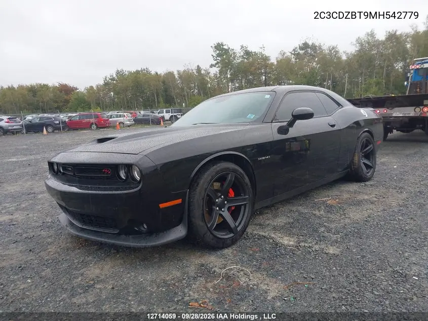 2021 DODGE CHALLENGER VIN 2C3CDZBT9MH542779 — фото 2