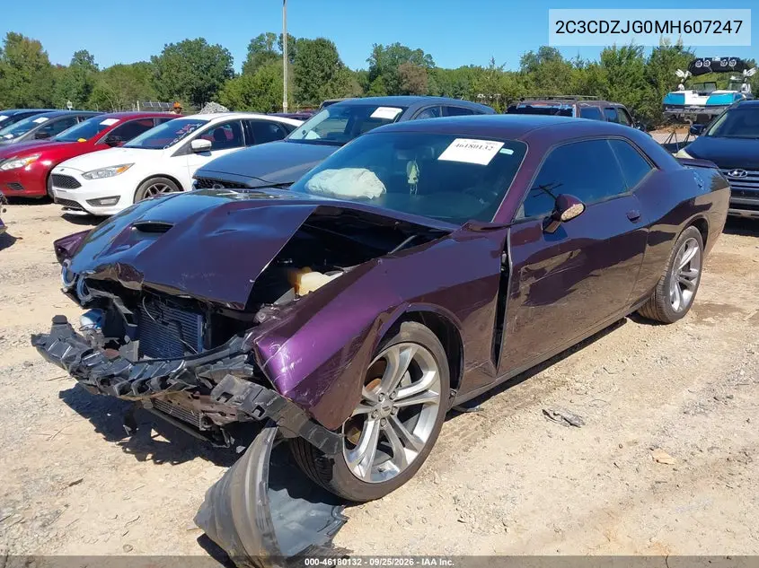 2021 DODGE CHALLENGER VIN 2C3CDZJG0MH607247 — фото 2