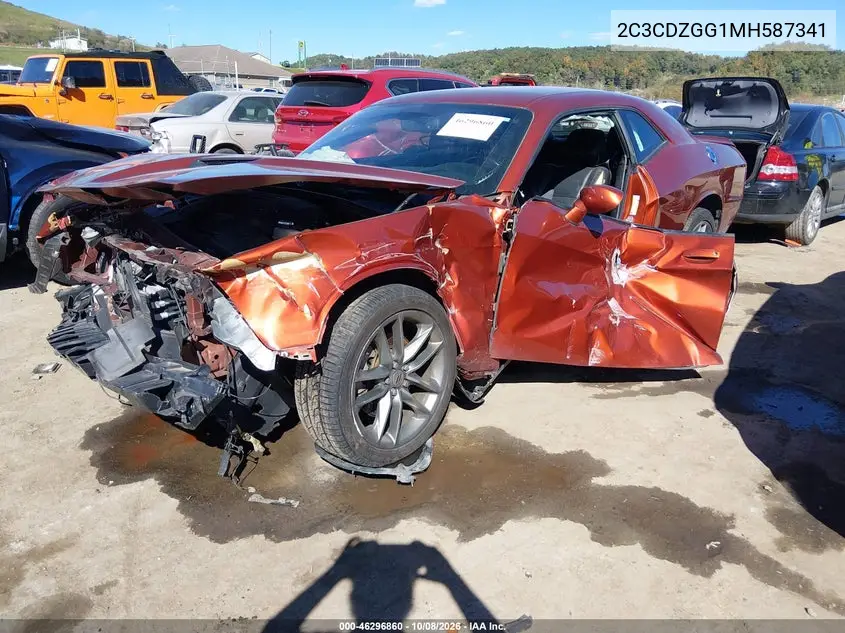 2021 DODGE CHALLENGER VIN 2C3CDZGG1MH587341 — фото 2