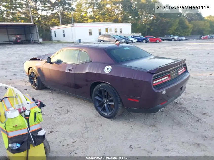 2021 DODGE CHALLENGER VIN 2C3CDZJG6MH661118 — фото 3