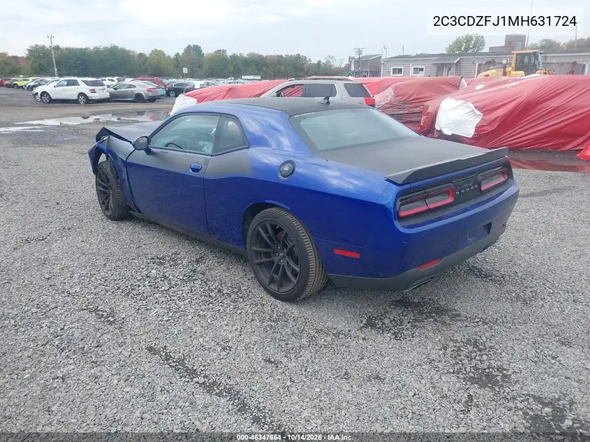 2021 DODGE CHALLENGER VIN 2C3CDZFJ1MH631724 — фото 3