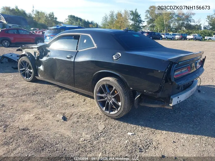 2022 DODGE CHALLENGER VIN 2C3CDZKG7NH156673 — фото 3