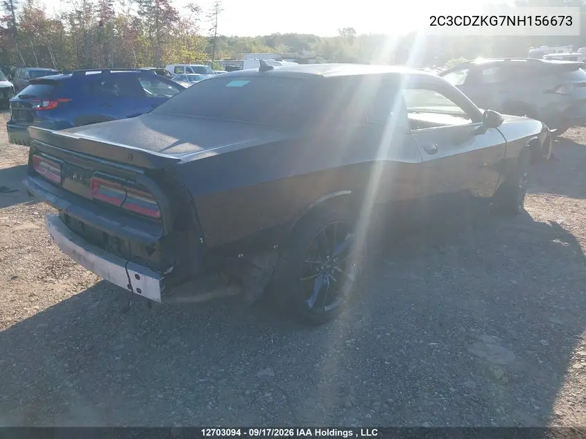 2022 DODGE CHALLENGER VIN 2C3CDZKG7NH156673 — фото 4