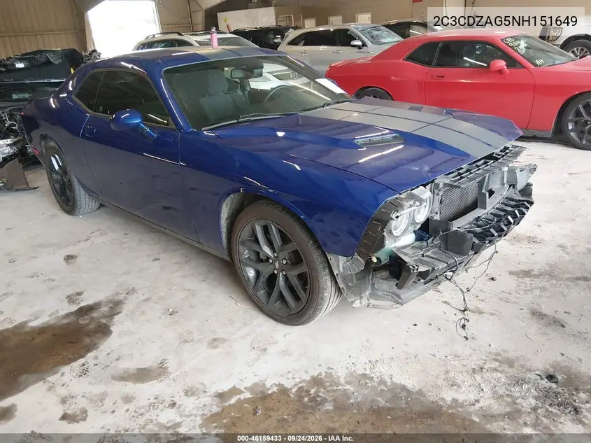DODGE CHALLENGER 2022, VIN 2C3CDZAG5NH151649