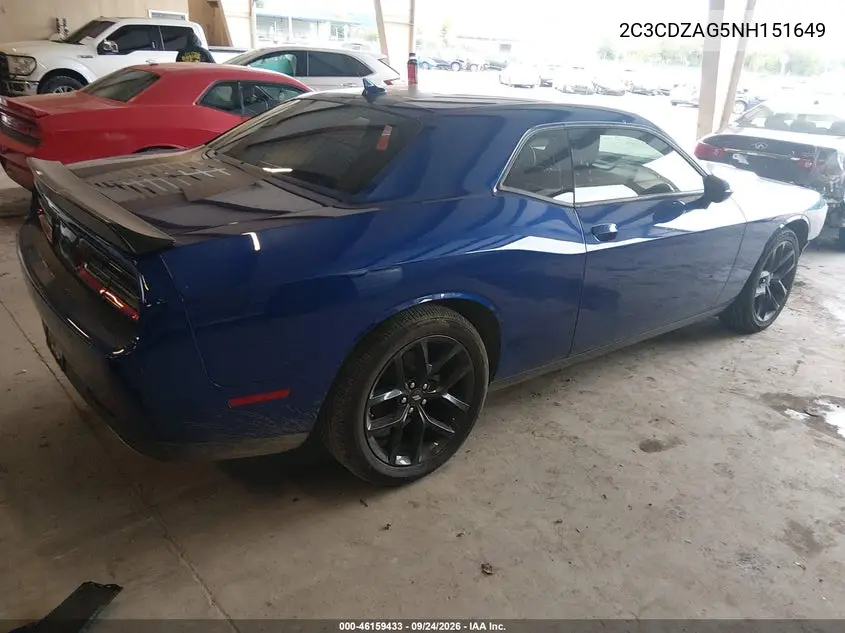 2022 DODGE CHALLENGER VIN 2C3CDZAG5NH151649 — фото 4