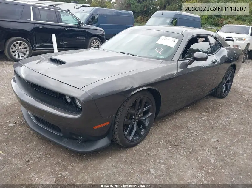 2022 DODGE CHALLENGER VIN 2C3CDZJGXNH118307 — фото 2