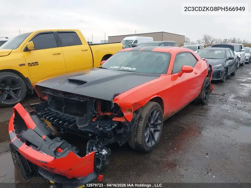 2023 DODGE CHALLENGER VIN 2C3CDZKG8PH566949 — фото 2