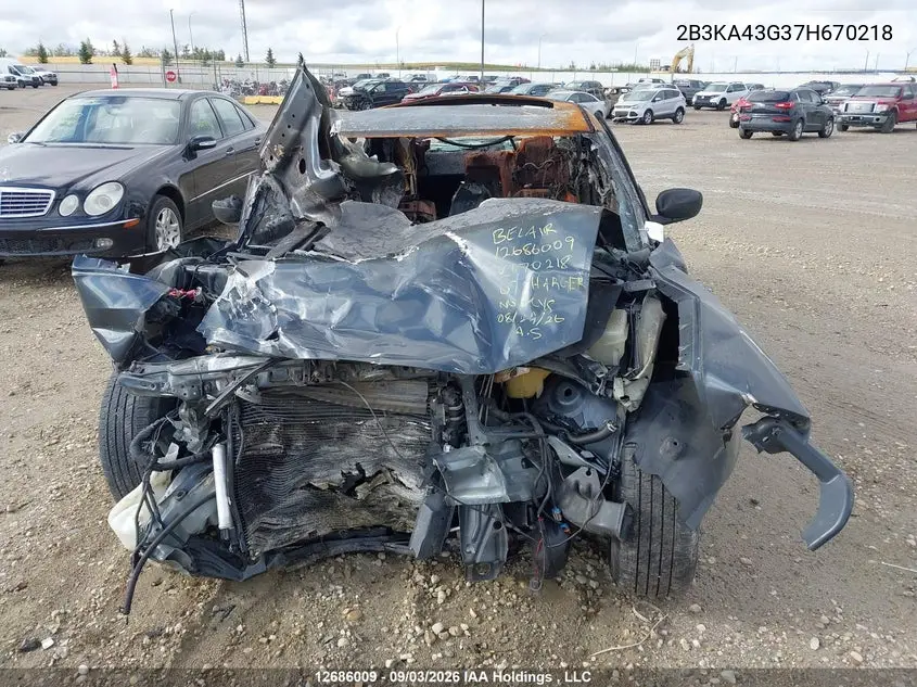 2007 DODGE CHARGER VIN 2B3KA43G37H670218 — фото 10