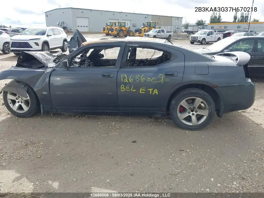 2007 DODGE CHARGER VIN 2B3KA43G37H670218 — фото 12