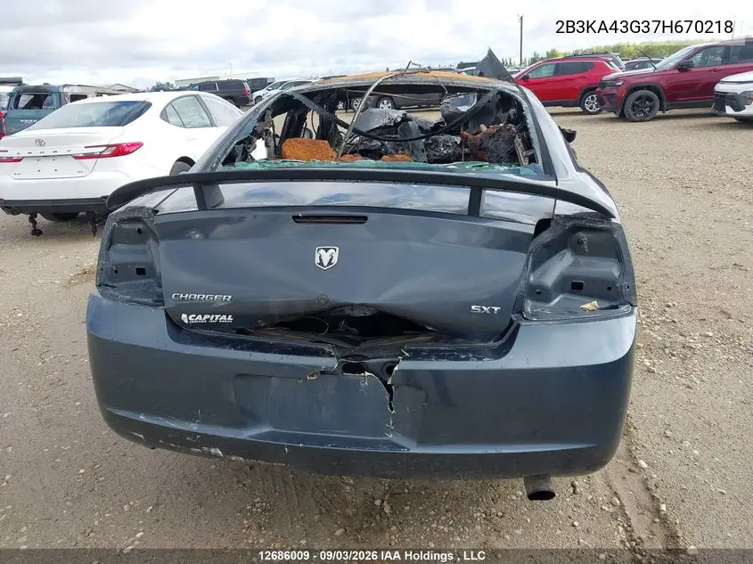 2007 DODGE CHARGER VIN 2B3KA43G37H670218 — фото 14