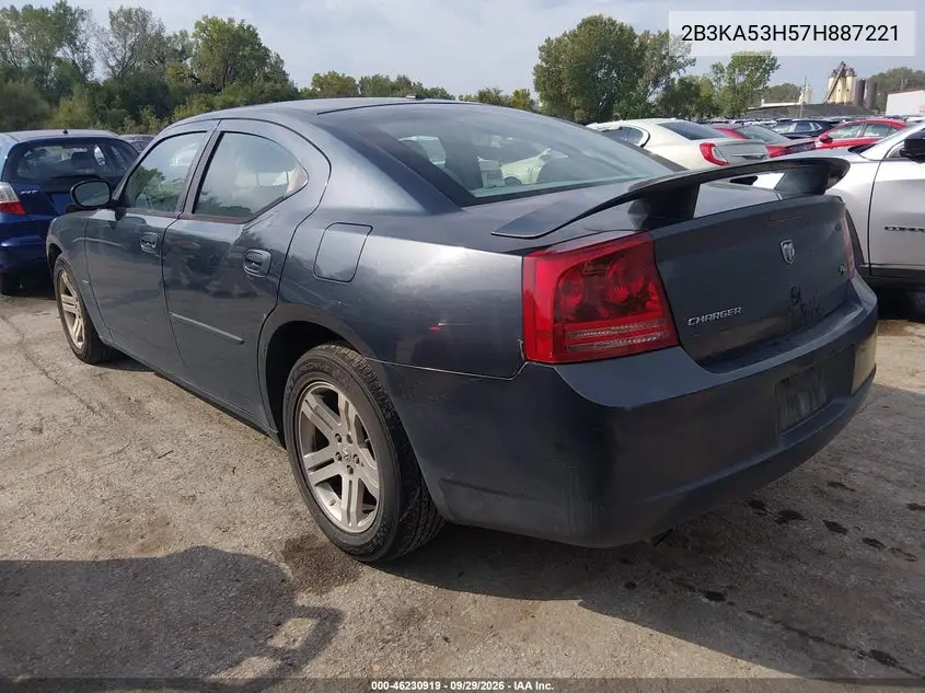 2007 DODGE CHARGER VIN 2B3KA53H57H887221 — фото 3
