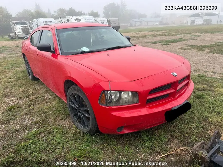 DODGE CHARGER 2008, VIN 2B3KA43G88H296299