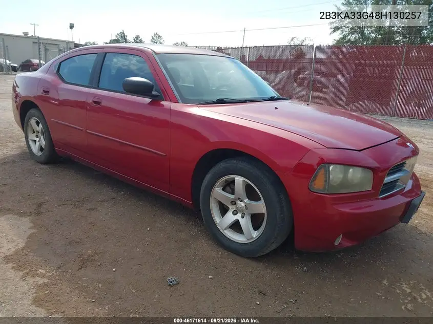 DODGE CHARGER 2008, VIN 2B3KA33G48H130257