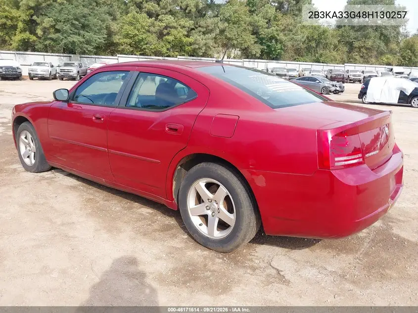 2008 DODGE CHARGER VIN 2B3KA33G48H130257 — фото 3
