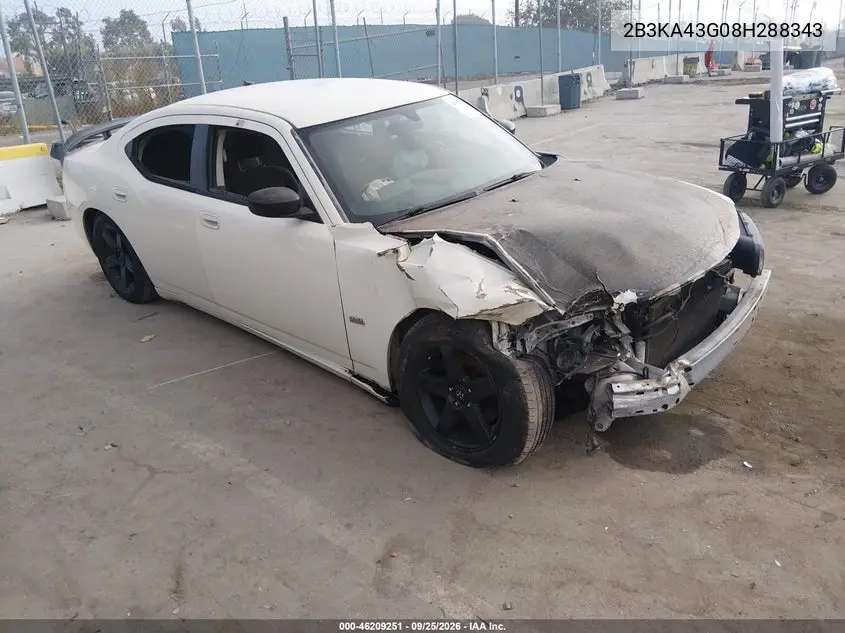 DODGE CHARGER 2008, VIN 2B3KA43G08H288343