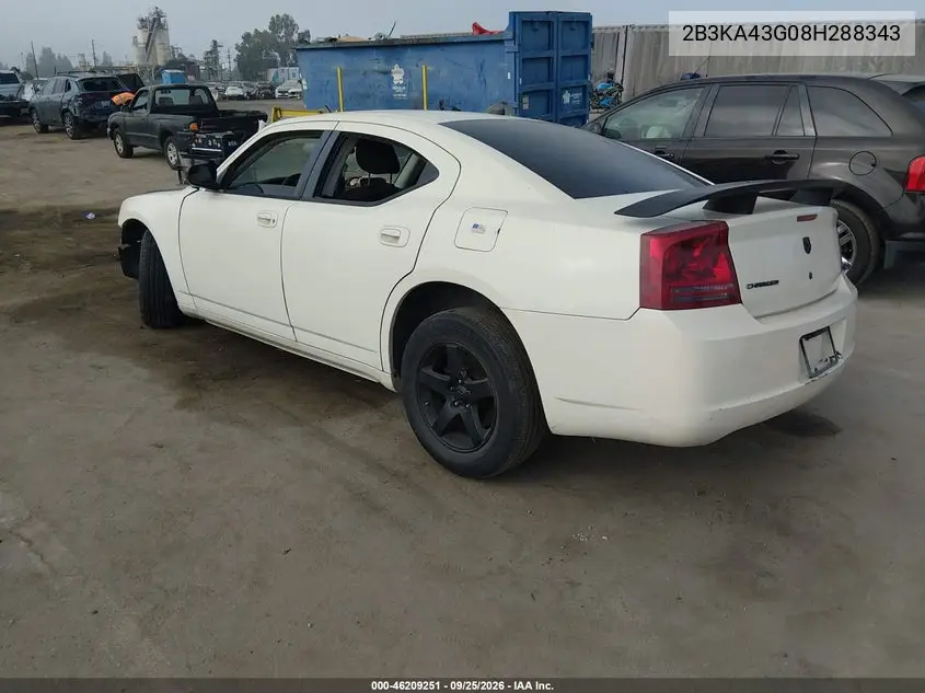 2008 DODGE CHARGER VIN 2B3KA43G08H288343 — фото 3