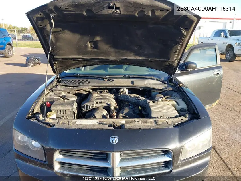2010 DODGE CHARGER VIN 2B3CA4CD0AH116314 — фото 10