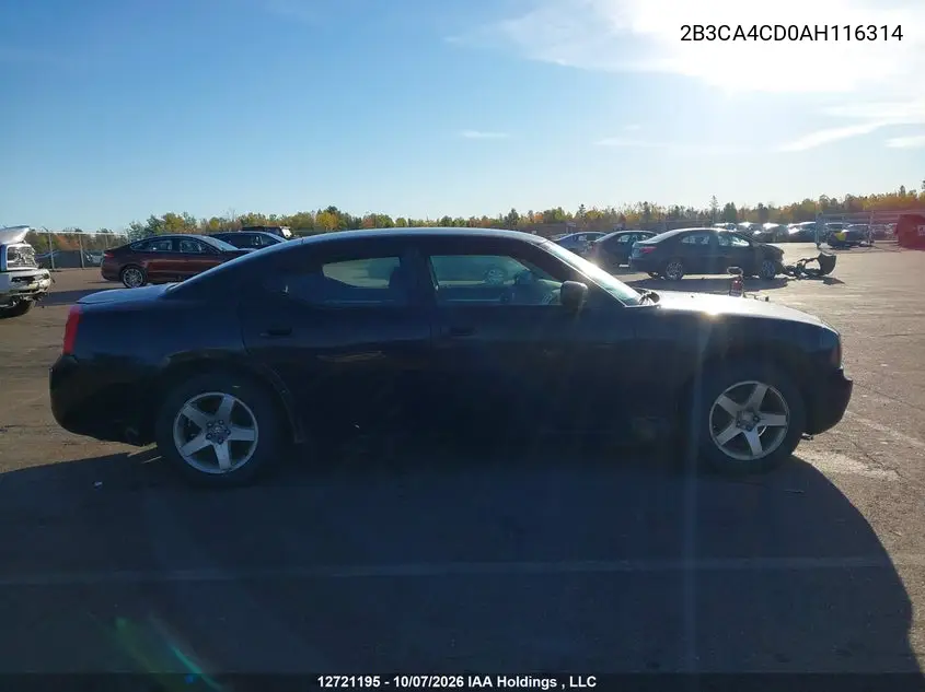 2010 DODGE CHARGER VIN 2B3CA4CD0AH116314 — фото 13